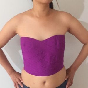 Purple bandeu Crop top